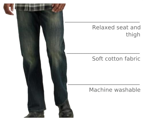Image of Wrangler Mens Relaxed Fit Boot Cut Jean