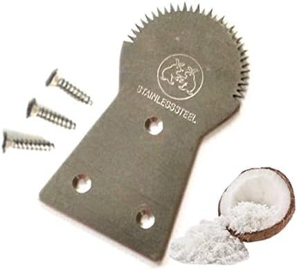 Dolphin Shop, Coconut Scraper Grater Stainless Steel Shredder Serrated Grinder Blade 1 Pc With 3 Screws Home Kitchenware