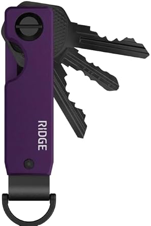 RIDGE KeyCase Key Organizer - Holds 2-6 Keys, Silent & Secure Pocket Key Holder, Premium Materials - Alaska Twilight