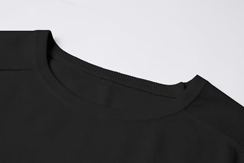 DAIMIDY Men's Crew Neck Pullover Sweater Wool Blend Tee Solid Knitted Soft Short Sleeve Casual Basic Tops3