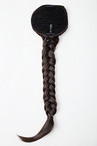 WIG ME UP, T1402-1 Hairpiece Ponytail cue queue plaited braided halfwig very long elaborate brown, Medium brown (6) - Image 2