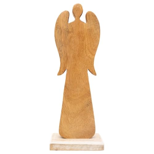 Image of Boston International Christmas Statue Tabletop Figurine Winter Holiday Decorations for Home, 12.5 inch, Natural Angel