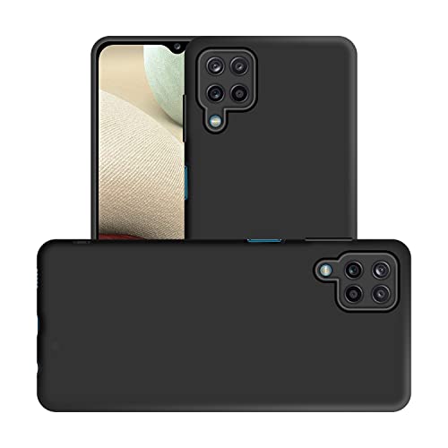 Image of Case Creation Liquid TPU Silicone Cover for Samsung M12 Soft Case,Anti-Dirty Slim Case Frosted Matte Cute Candy TPU Raised Bezel (Splash of Color) Back Case Cover for Samsung Galaxy M12 -Black