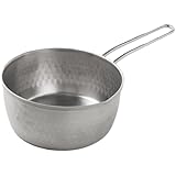 アーネスト 【日本製】 燕三条 雪平鍋 (片手鍋) IH/食洗機対応 15cm ステンレス (サビにくい) 打ち出し(変形しにくい/耐久性アップ) 両側注ぎ口 (どちらからでも注ぎやすい) ミルクパン シルバー A-77454