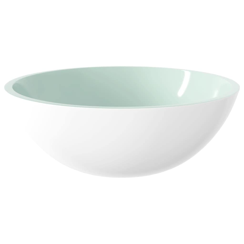 INLIFE Lavabo de cristal 50 x 37 x 14 cm, color blanco, 6,92 kg, 345255