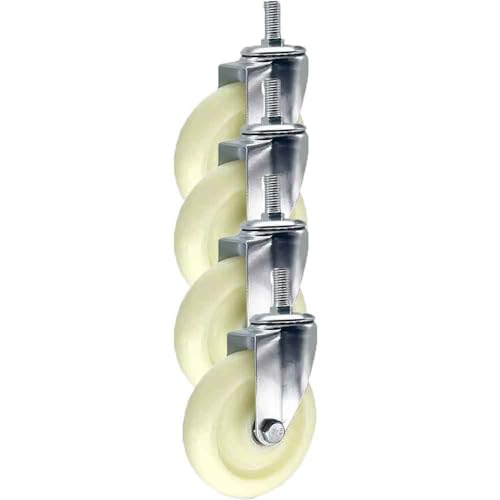 Roulettes industrielles à tige en nylon 100 mm pour réparer un établi bloqué