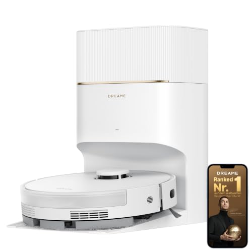 dreame D20 Pro Plus Saugroboter 13.000 Pa Saugkraft DuoBrush für Tierhaare Eckenrein Selbstentl Hindernisverm. m. LDS-Navigation & Laser saugt und wischt Hartböden & Teppiche 5.200 mAh Akku