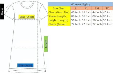 Image of Bejod's Collection Women Pure Cotton Nighty Combo Pack | Full Length Floral Printed Cotton Nighty Maxi | Soft & Breathable Night Dress for Women L to 4XL