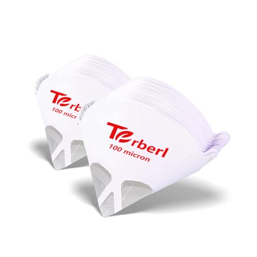Terberl 100 Pack 100 Micron Paint Cones Paint Strainers Heavyweight Paper