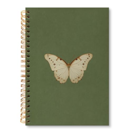 Carnet de notes vintage vert, cadeau idéal pour femme 14x21cm