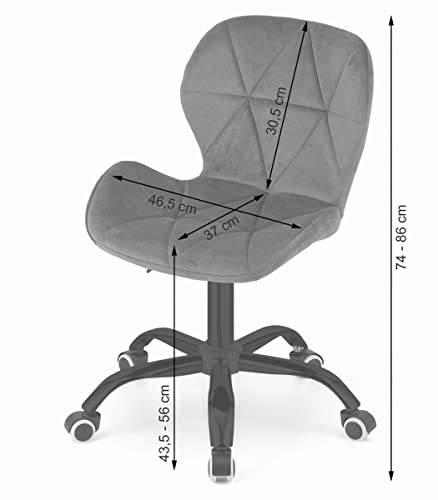 Image of Amazon Brand - Umi Height-Adjustable Faux Leather Office Study Desk Chair for Salon, Spa, in Black Color