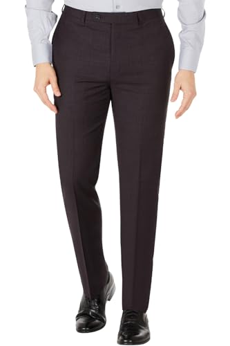 Calvin Klein Mens Jayden Wool Blend Skinny Fit Suit Pants Brown 34/32