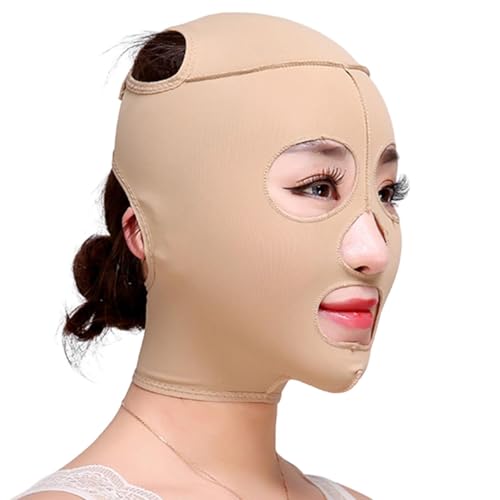 伸縮性のあるフェイスリフティングバンド ? Vラインシェイパーベルト、顎スリマーマスク | 柔らかく調節可能な圧縮ストラップ、女性用シワ防止フェイス引き締めラップ、顎の彫刻、スキンケア、毎日の美容使用