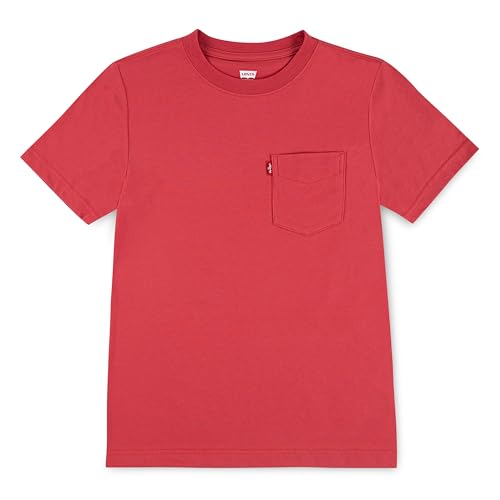 Levi's Playera Infantil con Bolsillo de Puesta de Sol, Color Rojo, Rosso, 14 años