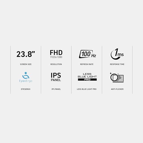 Image of msi Pro MP243XW, 24 inch Monitor IPS FHD (1920 x 1080) Non-Glare with Super Narrow Bezel 100HZ 1ms 16:9 with Tilt Stand, White