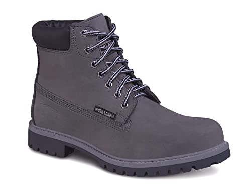 WORKLAND 77611 Casual Boots for Men - Lightweight Lace-up Hiking Shoes for Men - Slip Resistant Soft Toe Leather Boots for Men - Work Boots for Men - Botas para Hombre
