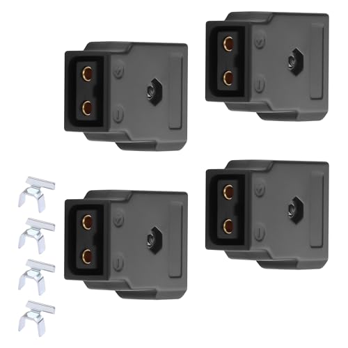 CERRXIAN 4 conectores D-Tap hembra para bricolaje, conector D-Tap P Tap, enchufe con DSLR Anton-Bauer-IDX-V Monte Gold Mount Batería Adaptador de corriente para cámara ARRI-RED