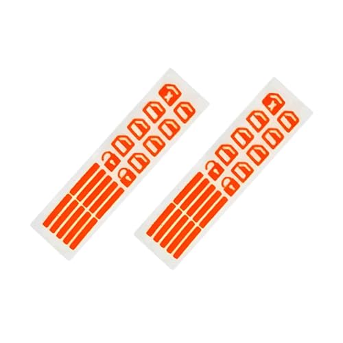 Image of 2X Car Control Switch Button Luminous Stickers Auto Night Fluorescent Decals Red