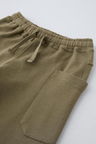 Image of Alan Jones Clothing Boys Regular Mid Rise Solid Plush Pants with Pockets