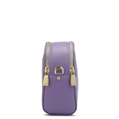 Image of Da Milano Women's Leather Sling Bag - Purple
