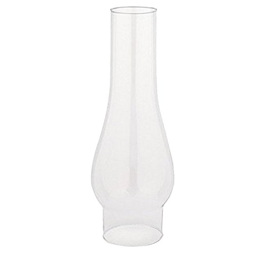 B&P Lamp® 3 Inch by 10 Inch Slim Style Clear Glass Lamp Chimney for Vintage and Antique Style Globes