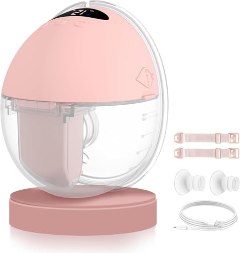 MUTOUHE Milchpumpe Elektrisch, Tragbar Milchpumpe Handsfree, 4 Modi und 12 Stufen, Geringer Geräuschpegel, Elektrische Milchpumpe Freihändig mit 19/21/24 mm Flansch