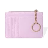 UZEYAX Geldbörse Damen Klein, PU Leder Kreditkartenetui RFID Schutz Geldbeutel Damen Kartenetui mit Münzfach, Stylisches Design, leicht & praktisch für Alltag und Reise (Lila)