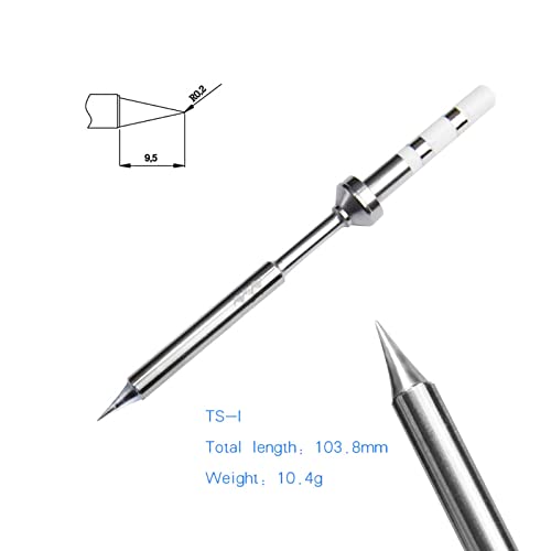 Image of Original Soldering Iron Tip Replacement for Miniware TS100 TS101 Mini Portable Indoor Outdoor Soldering Iron Kit (BC2 /B2 /I /ILS /C1 /C4 /K /KU /D24-Tip) (I)