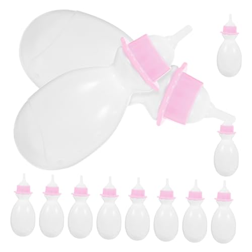 MAJORMENCH 12 Piezas Biberones para Muñecas Accesorios para Muñecas Biberones Pequeños Juguetes Casa Decoración de Casas Juguetes Cognitivos
