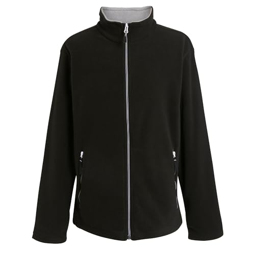 Regatta Men's Full Zip Fleece, Black/Grey, X-Large