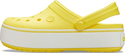 platform yellow crocs