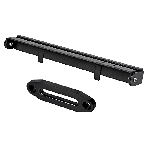 amopacorp Flip-Up Hawse Fairlead Mounted License Plate Holder Mounting Screw Kit + Anodized Black 6'' Universal High-Grade Aluminum Hawse Fairlead 3500lbs to 5500lbs