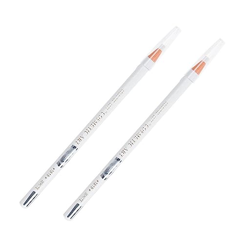 Homoyoyo 2 piezas Lápices de Cejas Blancos Impermeables Unidades Resistentes al Sudor Duraderos y Fáciles de Aplicar para Maquillaje Diario Casa