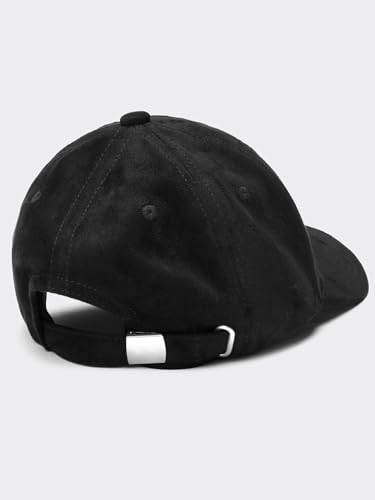 Image of Bewakoof Marvel Unisex Black Spidey Stealth Embroidered Premium Super Suede Baseball Cap