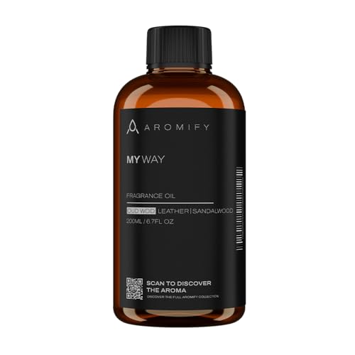 Aromify My Way Diffuser Oil, Inspired by 1 Hotel Miami Beach, 6.7 FL Oz, 200 mL Hotel Scent Diffuser Oil, My Way Aromatherapy Blend of Essential Oils for Home & Office, Leather & Sandalwood Scent.