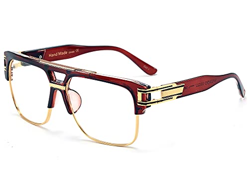 Image of Allt Square Aviator Large Fashion Sunglasses For Men Women Goggle Alloy Frame Glasses