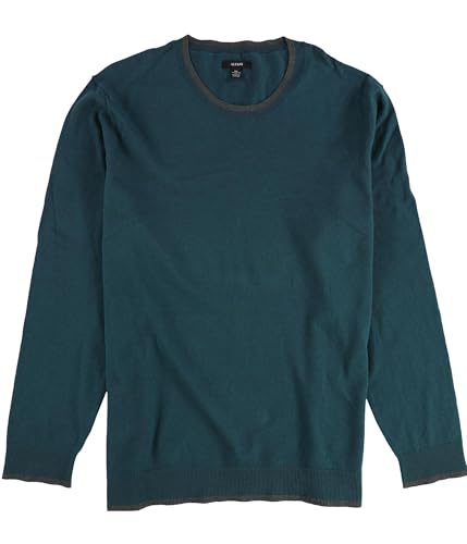 Alfani Mens Contrast Edge Pullover Sweater, Blue, XX-Large