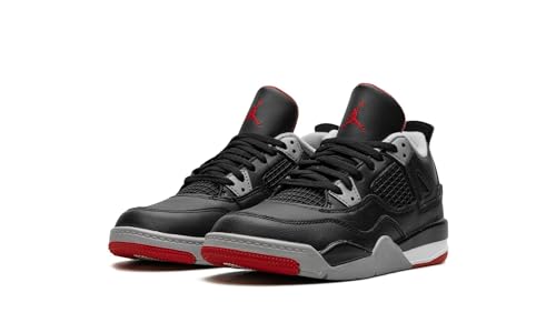 NIKE Jordan 4 “Bred Reimagined” Pre School Size 13.5C Black/Fire Red-Cement Grey (BQ7669-006)2