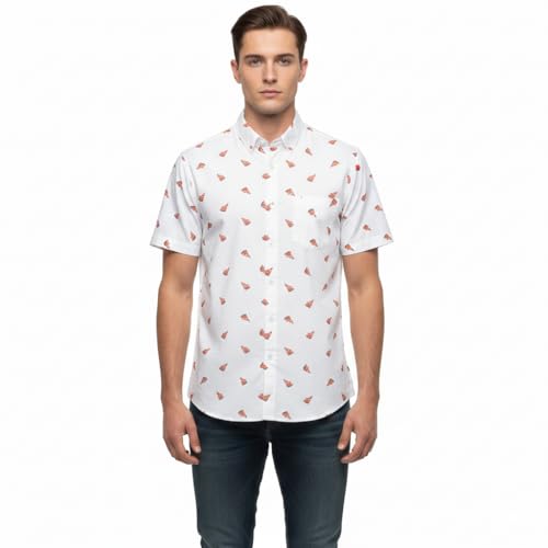 Image of Molokai Surf Button Down Slim Fit Hawaiian Short Sleeve Shirts