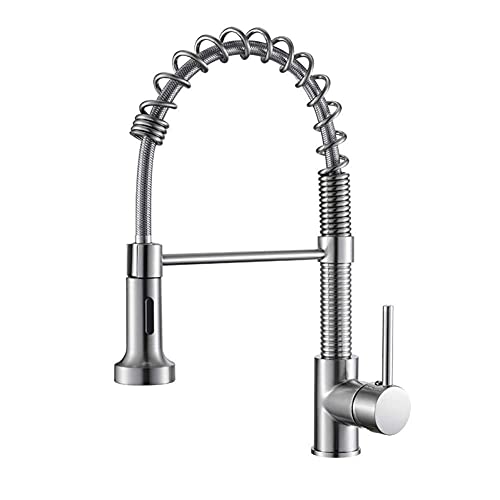 Robinet évier cuisine LWX mitigeur extractible nickel flexible eau chaude froide