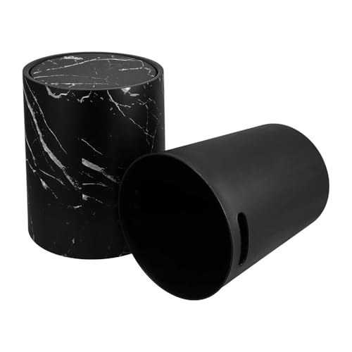 Caneca de basura con tapa oscilante 12 litros negra miniatura 5