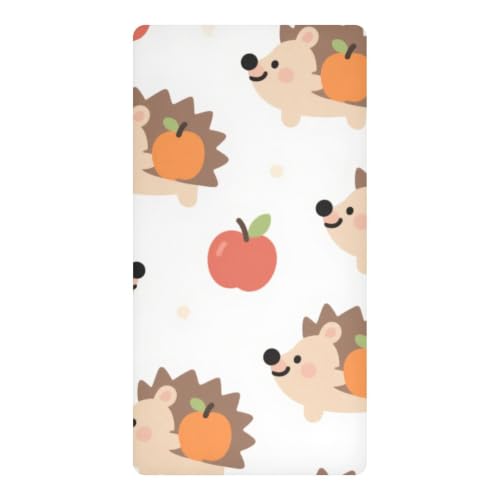 Drap-housse imperméable berceau hérisson marron pour de douces nuits