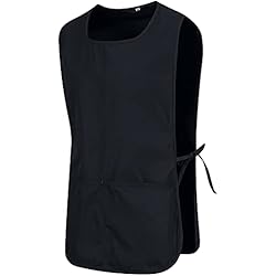 Uniformes Laborales MISEMIYA - Delantal Limpieza Uniforme Laboral CLINICA MÉDICOS Limpieza Veterinaria Sanitarios HOSTELERÍA- Ref.868 - M, Negro 68