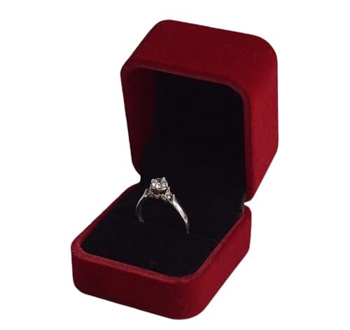 Heyumybit Boîte À Bagues en Velours,Ecrin Bague,Boite Bague Fiancaille,Boite Cadeau Bijoux,Boite Alliance Mariage pour Bagues,Fiançailles,Mariage,Anniversaire