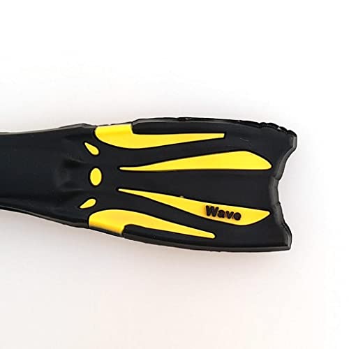 Scuba Diving Keychain with Mini Fins Design - Yellow Silicone Key Holder for Ocean Activities - 5 inch Key Ring for Men and Women- 13cm Yellow4