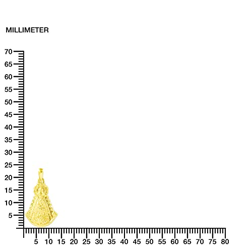 Medalla Virgen del Rocío 18K Oro Amarillo Pequeña Medalla Virgen del Rocío 18K Oro Amarillo Pequeña