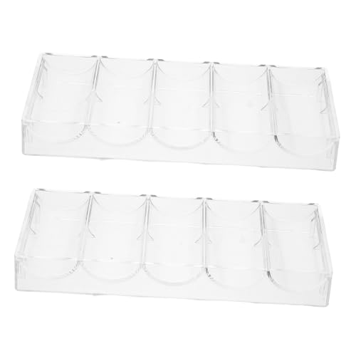 Stylish Acrylic Chip Box 2 Pack Poker Chip Holder Design for Efficient Chip Management