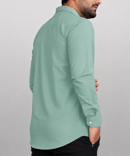 Image of CB-COLEBROOK Men's Casual, Regular Fit, Solid Colour, Lightweight, Button Down, Casual Wear, Shirt with Pocket. Suitable for Office & Casual Use