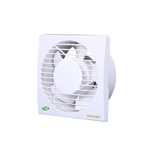 Image of REXNORD REXVENT 150mm(6 Inches) ABS Plastic Body, 8 Watts BLDC Exhaust fans for Bathroom, Kitchen & office, Compact, Moisture Protection, Highspeed, Silent Operations, 100% Copper Winding | White