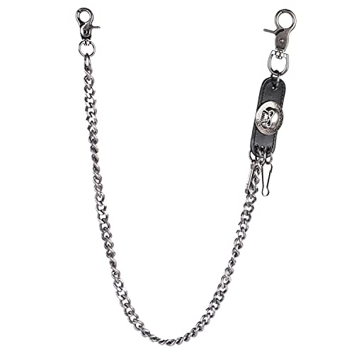 ZOYLINK Jeans Chain Trouser Chains Belt Purse Chain Bag Chain Hip Hop Punk Jeans Chain Key Chain Skeleton Head Decorative Chain Gothic Accessories for Eboy Egirl Women Men